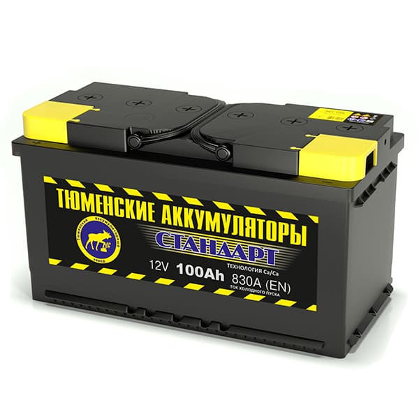 АКБ-6СТ-100 (830А) о/п 'СТАНДАРТ' Тюмень 352х175х190 (МТЗ) (обслуж)