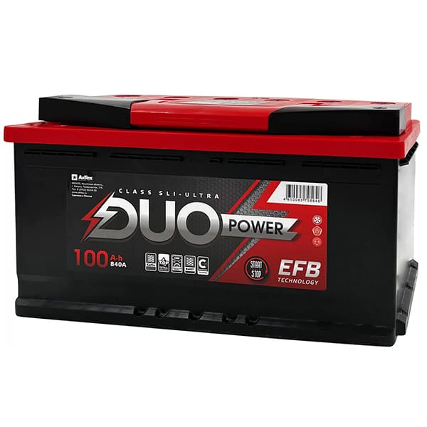 АКБ-6СТ-100 (840А) о/п АКТЕХ DUO POWER EFB г. Свирск 353х175х190