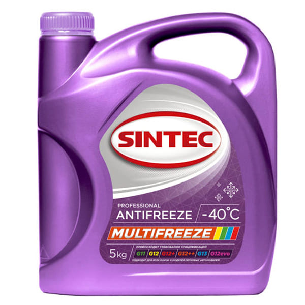 Sintec G11 G12 G12+  антифриз Multifreeze (фиолетовый) 5кг.