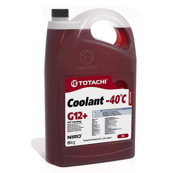 TOTACHI niro Coolant  -40C G12+ антифриз (красный) 5кг
