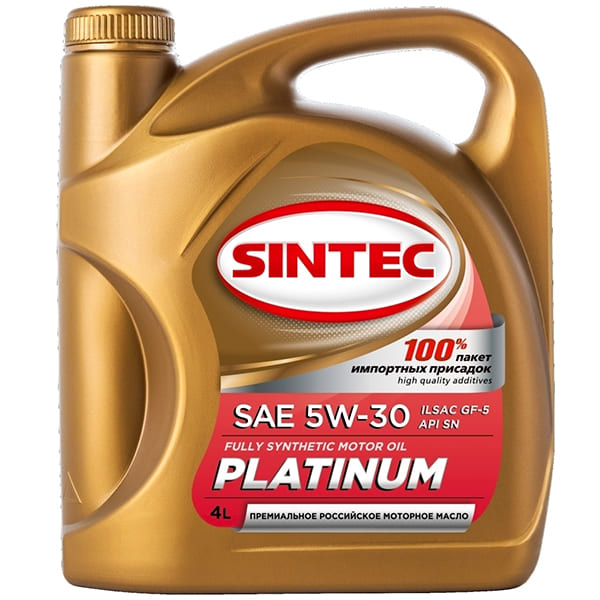 Sintec Платинум SAE 5W30 ILSAC GF-5, API SN 4 л. синт.