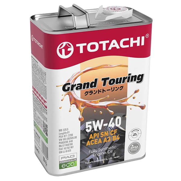 TOTACHI grand touring API SN/CF ACEA  A3/B3/B4 5W-40 4л синт.