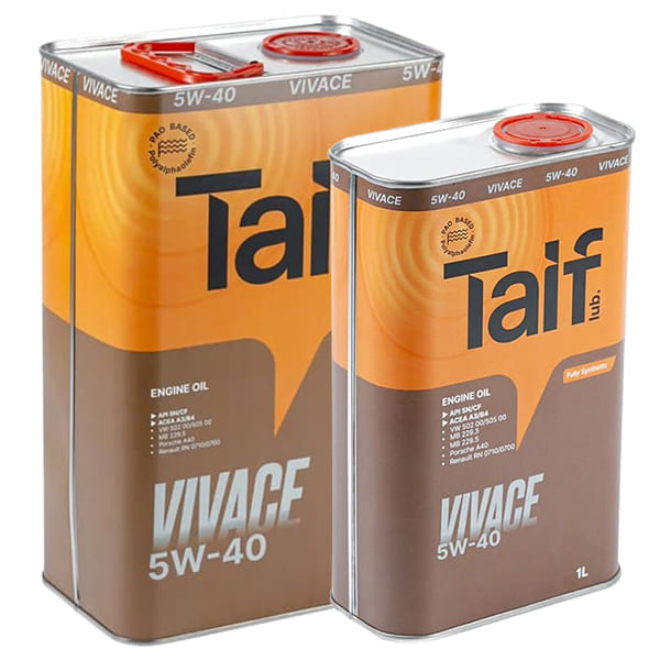 TAIF vivace 5W40 PAO SN/CF A3/B4 4+1л. синт